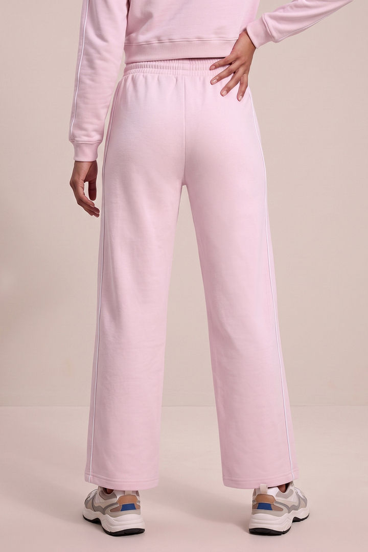 Zivame Knit Poly Athleisure Wide Leg Pants - Pale Lilac — image 4